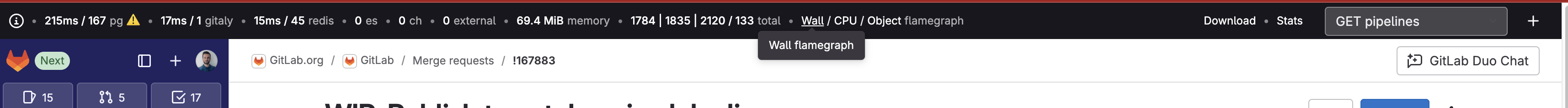Performance Bar Flamegraph Link